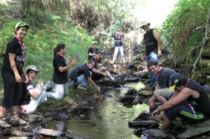 Descontracção final junto ao Ribeiro de Belazaima