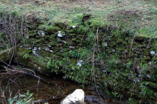 Detalhe do muro de suporte de terras, laboriosamente construído ao longo de gerações