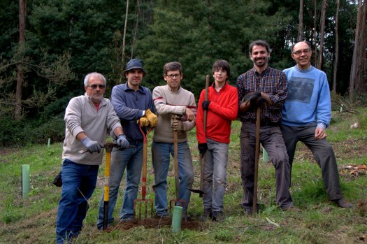 Equipa, na despedida de um dos voluntários