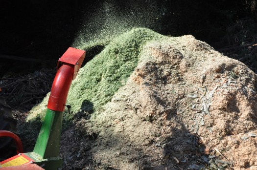 Monte de ramada triturada